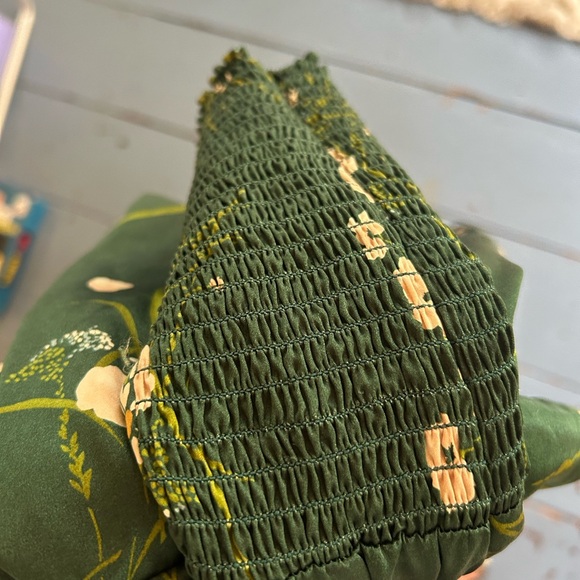 Reformation Frankie Silk Dress in Buena green floral - Picture 11 of 16